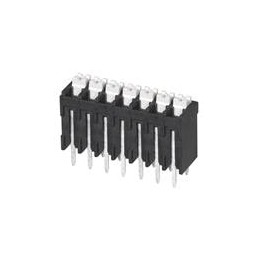 1 pcs : TBLH10V-350-07BK - Fixed Terminal Blocks Terminal block, screwless, High Temp, 3.5, Vertical, 7, Black w Gray Button