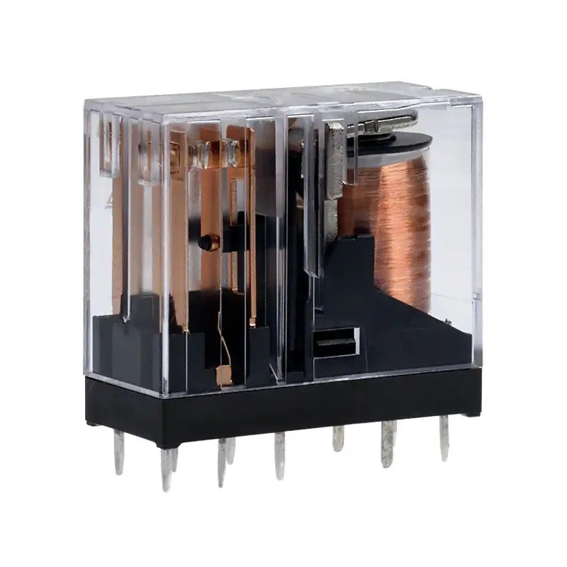 1 pcs - Omron PCB Mount Power Relay, 24V dc Coil, 3A Switching Current, DPDT