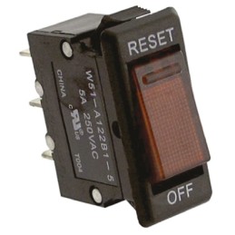 1 pcs - TE Connectivity Thermal Circuit Breaker - W51 Single Pole 250V ac Voltage Rating, 5A Current Rating