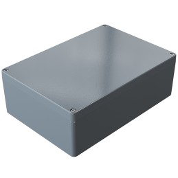 1 pcs - Rose Aluminium Standard Series Grey Die Cast Aluminium Enclosure, IP66, IK09, Grey Lid, 330 x 230 x 111mm