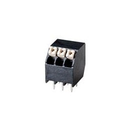 1 pcs : TBLH13-350-05BK - Fixed Terminal Blocks Screwless, High Temperature, Angled, 3.50 mm pitch, Black with Gray Button