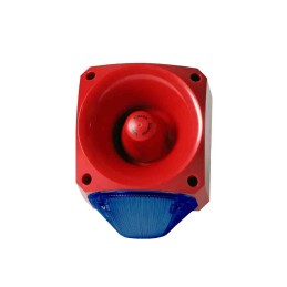 1 pcs - Klaxon PNC Series Blue Sounder Beacon, 10 - 60 V dc, IP66, Side Mount, 120dB at 1 Metre