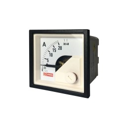 1 pcs - RS PRO Analogue Panel Ammeter 40 (Input)A AC, 45mm x 45mm, 1 % Moving Iron
