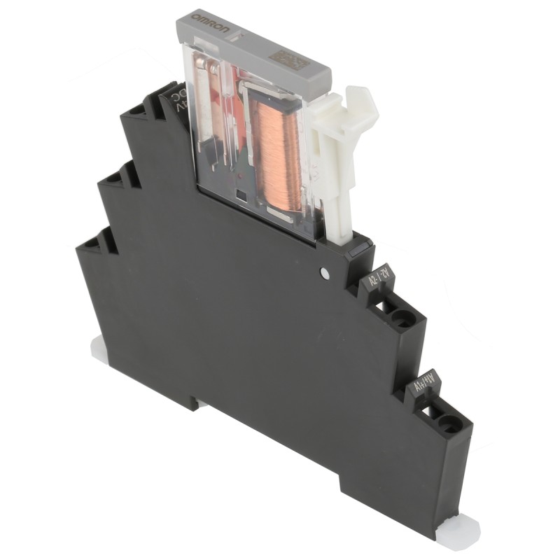 1 pcs - Omron DIN Rail Power Relay, 24V dc Coil, 6A Switching Current, SPDT