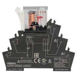 1 pcs - Omron DIN Rail Power Relay, 24V dc Coil, 6A Switching Current, SPDT