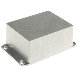 1 pcs - Hammond 1590 Series Natural Die Cast Aluminium Enclosure, IP54, Flanged, Natural Lid, 120 x 94 x 52.5mm