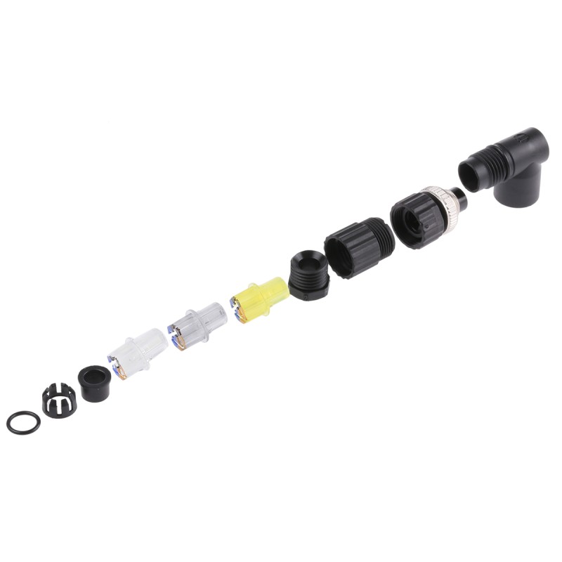 100 pcs - Hirschmann Circular Connector, 3 Contacts, Cable Mount, M8 Connector, Plug, Male, IP67, E Series