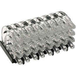 1 pcs - 1279.1008 MENTOR, PCB Mounted 32-Way Right Angle LED Light Pipe, Quad-Level-Row Clear Dome Lens