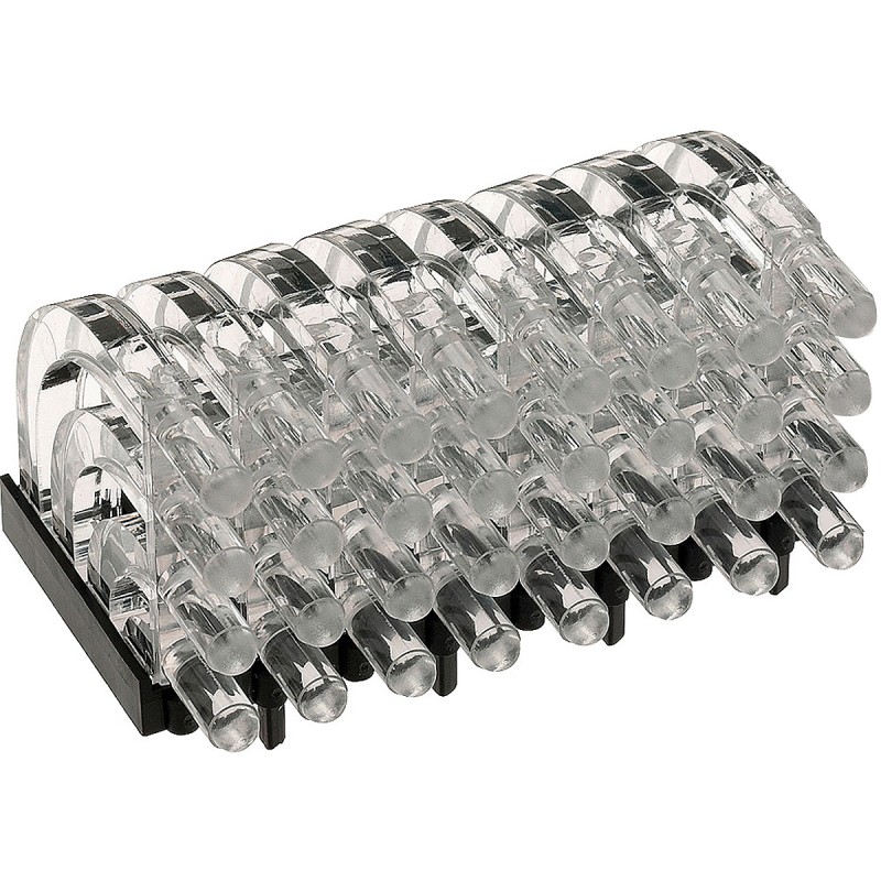 1 pcs - 1279.1008 MENTOR, PCB Mounted 32-Way Right Angle LED Light Pipe, Quad-Level-Row Clear Dome Lens