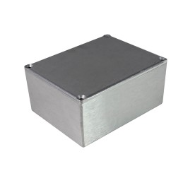 1 pcs - RS PRO Silver Die Cast Aluminium General Purpose Enclosure, IP54, Black Lid, 119 x 94 x 56mm