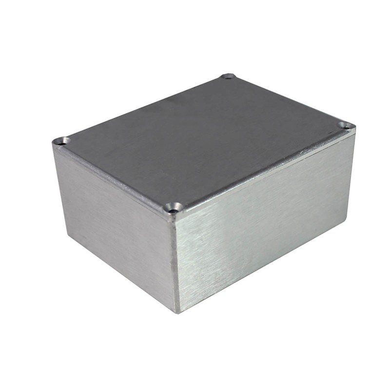 1 pcs - RS PRO Silver Die Cast Aluminium General Purpose Enclosure, IP54, Black Lid, 119 x 94 x 56mm