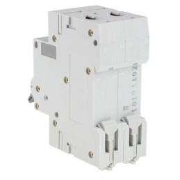 1 pcs - Europa EUC2P EUC MCB, 2P, 2A Curve C, 230V AC, 10 kA Breaking Capacity