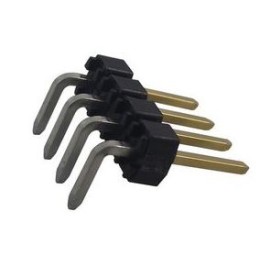 5 pcs - Molex C-Grid III Series Right Angle Through Hole Pin Header, 4 Contact(s), 2.54mm Pitch, 1 Row(s), Unshrouded