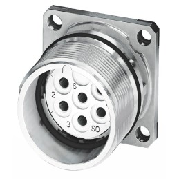 1 pcs - Phoenix Contact Circular Connector, 6 Contacts, Bulkhead Mount, M23 Connector, Socket, Female, IP67, CA Series