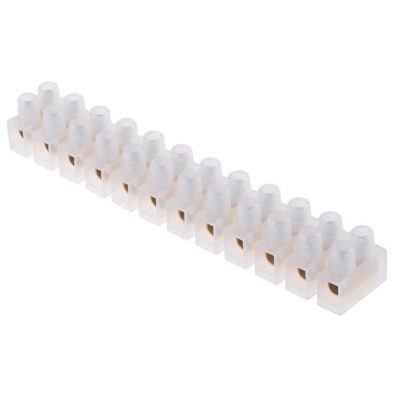 5 pcs - RS PRO Non-Fused Terminal Block, 12-Way, 60 - 101A, 4 AWG Wire, Screw Down Termination