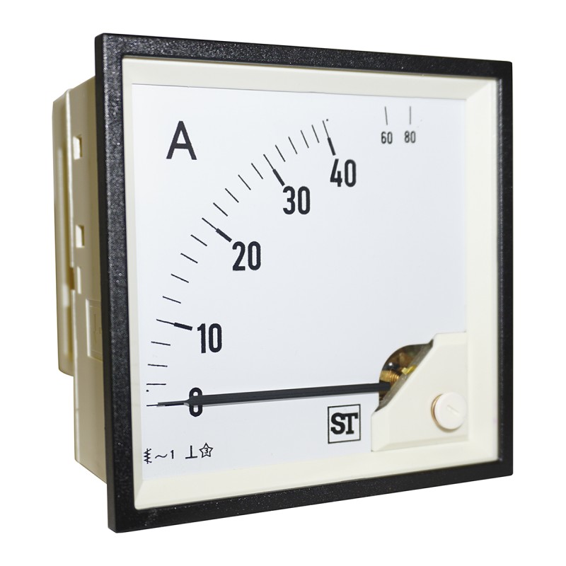 1 pcs - Sifam Tinsley Sigma Analogue Panel Ammeter 40A AC, 92mm x 92mm Moving Iron