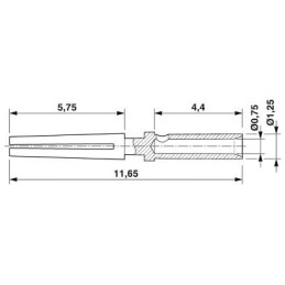 5 pcs - Phoenix Contact Female Crimp Circular Connector Contact, Contact Size 0.8mm, Wire Size 0.08 - 0.25 mm²