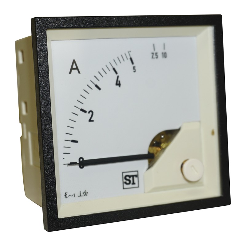 1 pcs - Sifam Tinsley Sigma Analogue Panel Ammeter 5A AC, 68mm x 68mm Moving Iron