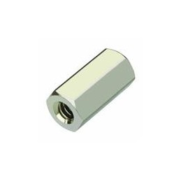 1 pcs : R40-1001202 - Standoffs & Spacers M4 x 12mm HEX SPACER BRASS 7mm A/F
