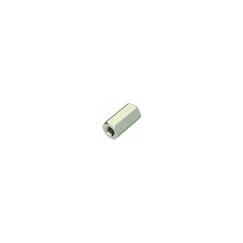 1 pcs : R40-1001202 - Standoffs & Spacers M4 x 12mm HEX SPACER BRASS 7mm A/F