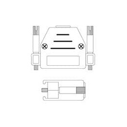 1 pcs : LT09 - D-Sub Backshells D-Sub Connector Hood 9C W/SCREW LOCKS