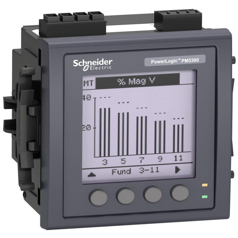 1 pcs - Schneider Electric 1, 3 Phase Backlit LCD Energy Meter