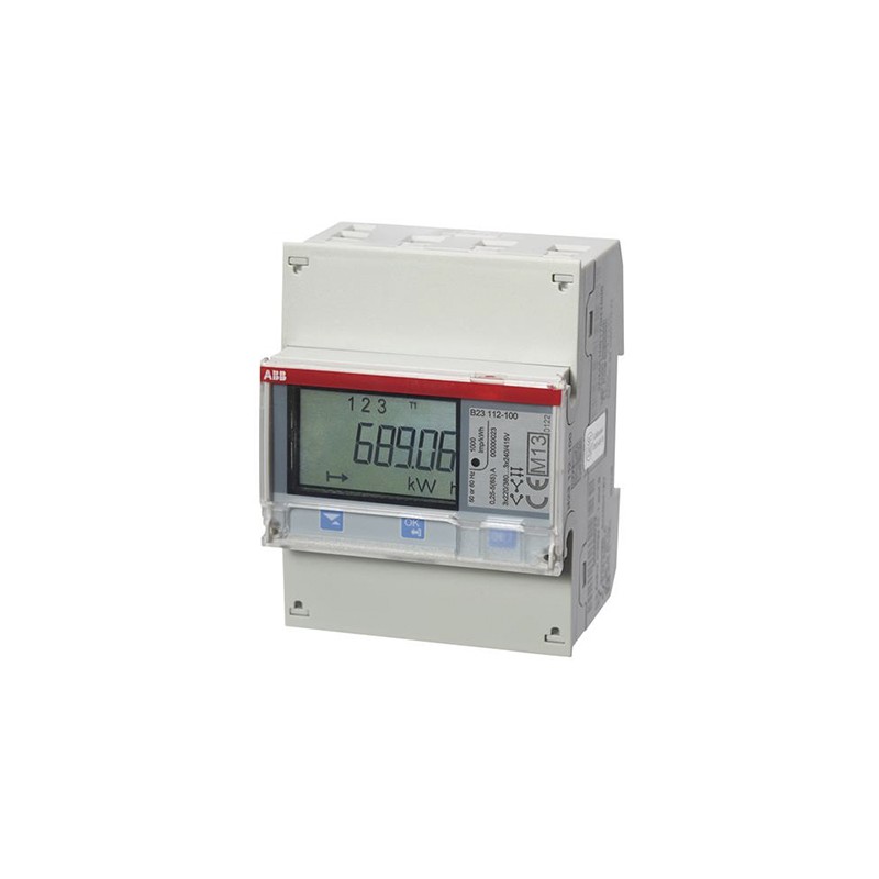 1 pcs - ABB 3 Phase LCD Energy Meter, Type Electromechanical