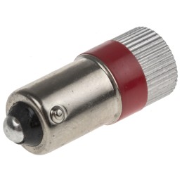 1 pcs - RS PRO Red LED Indicator Lamp, 28V dc, BA9s Base, 10mm Diameter, 110/105mcd