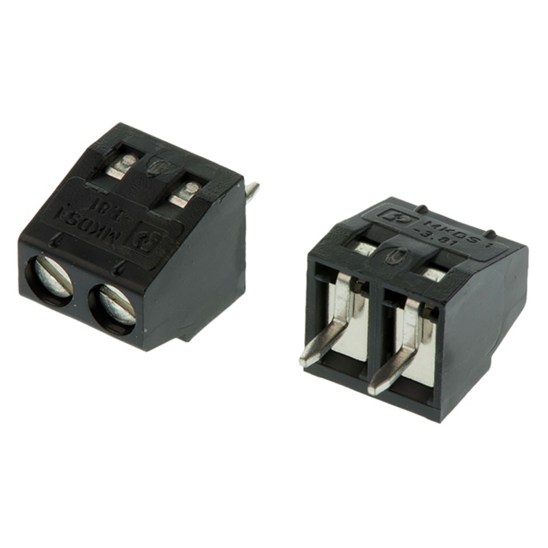 5 pcs - Phoenix Contact MKDS 1/ 2-3.81 HT BK Series PCB Terminal Block, 2-Contact, 3.81mm Pitch, Through Hole Mount, 1-Row,