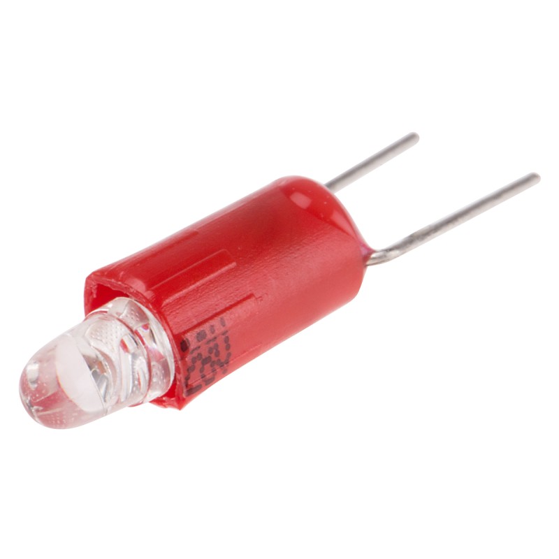 1 pcs - RS PRO Red LED Indicator Lamp, 28V ac/dc, Bi-Pin Base, 4.25mm Diameter, 85mcd
