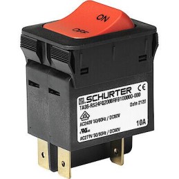 1 pcs - Schurter TA36 Rocker Circuit Breaker - TA36 Single Pole 32 V dc, 277 V ac Voltage Rating, 5A Current Rating