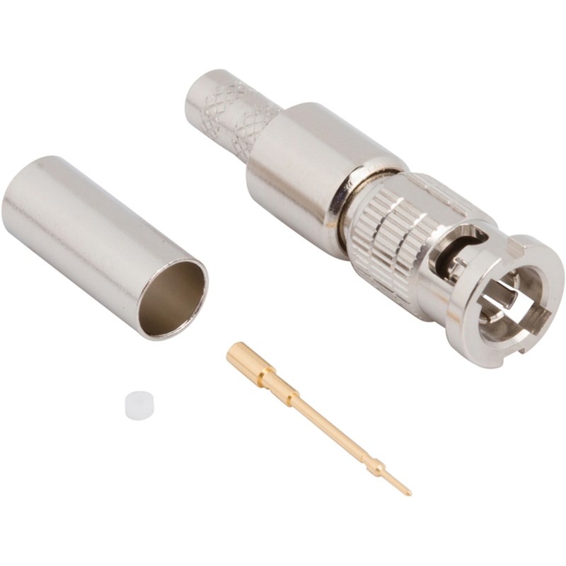 100 pcs - Amphenol RF HD-BNC Series HD-BNC Connector, 75Ω, Straight Body