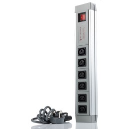 1 pcs - IEC C13 6 Gang Power Distribution Unit, 2m Cable, 10A, 250 V ac, Fused