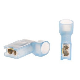 1 Bag of 1000 - TE Connectivity Ultra-Fast .187 Blue Insulated Female Spade Connector, Flag Terminal, 4.75 x 0.51mm Tab Size, 1.