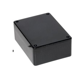 1 pcs - Hammond 1591 Series Black Flame Retardant ABS Enclosure, IP54, Black Lid, 110 x 82 x 40mm