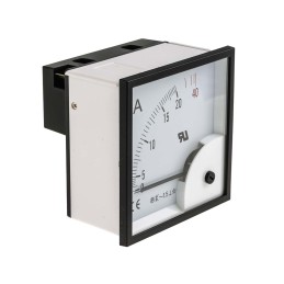 1 pcs - RS PRO Analogue Panel Ammeter 40A AC, 92mm x 92mm, ±1.5 % Moving Iron