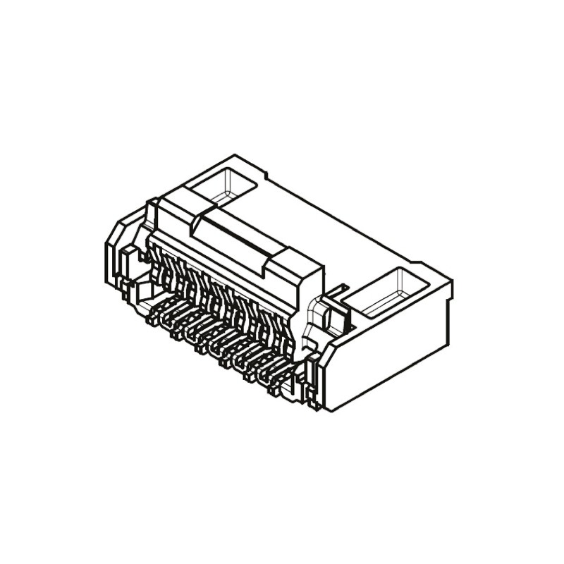 5 pcs - Molex, Easy-On 0.25mm Pitch 41 Way Right Angle Female FPC Connector, Top Contact