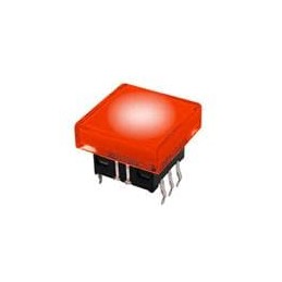 1 pcs : TC012W-N11ASWTURXX - Tactile Switches TACT SW 50mA/12VDC ULTRA RED LED