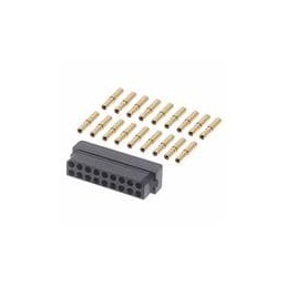 1 pcs : M80-6131845 - Headers & Wire Housings Cable Conn Kit, 18P Female,Dbl Rw, 22AWG