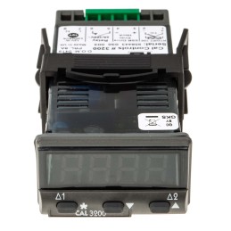 1 pcs - CAL 3200 PID Temperature Controller, 48 x 24 (1/32 DIN)mm, 2 Output Relay, 12 V ac/dc Supply Voltage