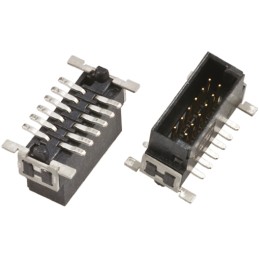 5 pcs - Harting Har-Flex Series Straight Surface Mount PCB Header, 26 Contact(s), 1.27mm Pitch, 2 Row(s), Shrouded