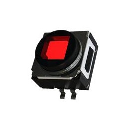 1 pcs : ML9-MP4RQR - Tactile Switches SPST 50mA/32VDC W/POST RED LED