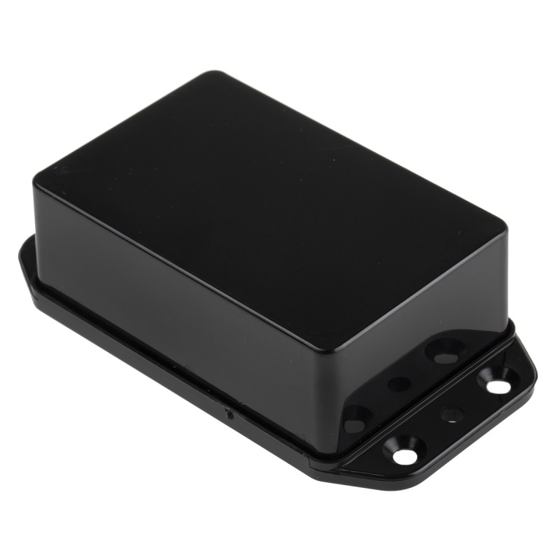 1 pcs - RS PRO Black ABS Enclosure, IP54, Flanged, Black Lid, 99.05 x 52.3 x 28mm