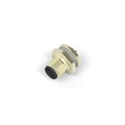 1 pcs : T4130012081-000 - Circular Metric Connectors M12 A-code Sold Wire 8P Rear MNT Male