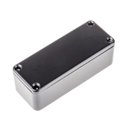 1 pcs - RS PRO Black Die Cast Aluminium Enclosure, IP66, Black Lid, 89.1 x 35 x 30.3mm