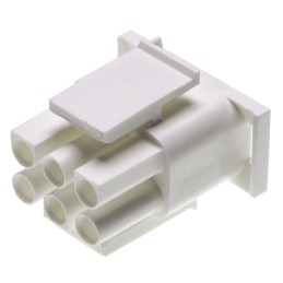 5 pcs - TE Connectivity, Universal MATE-N-LOK Male Connector Housing, 6.35mm Pitch, 6 Way, 2 Row