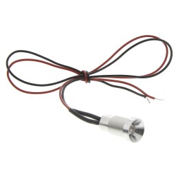 1 pcs - Oxley Yellow Panel Mount Indicator, 8mm Mounting Hole Size, Lead Wires Termination, IP68