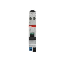 1 pcs - ABB SN201 MCB, 1P+N, 10A Curve C, 230V AC, 4.5 kA Breaking Capacity