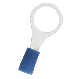 100 pcs - RS PRO Insulated Ring Terminal, 10.5mm Stud Size, 1.5mm² to 2.5mm² Wire Size, Blue