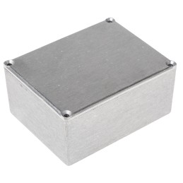 1 pcs - RS PRO Grey Die Cast Aluminium Enclosure, Grey Lid, 110 x 82.5 x 44.5mm